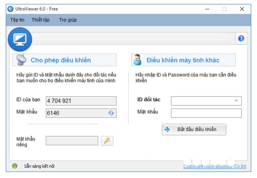 Giao diện UltraViewer