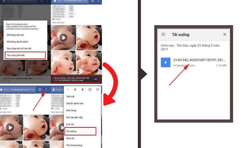 Hướng Dẫn Tải Video Facebook Về Điện Thoại Đơn Giản Nhất 2023 Xem video đã tải trên Chrome