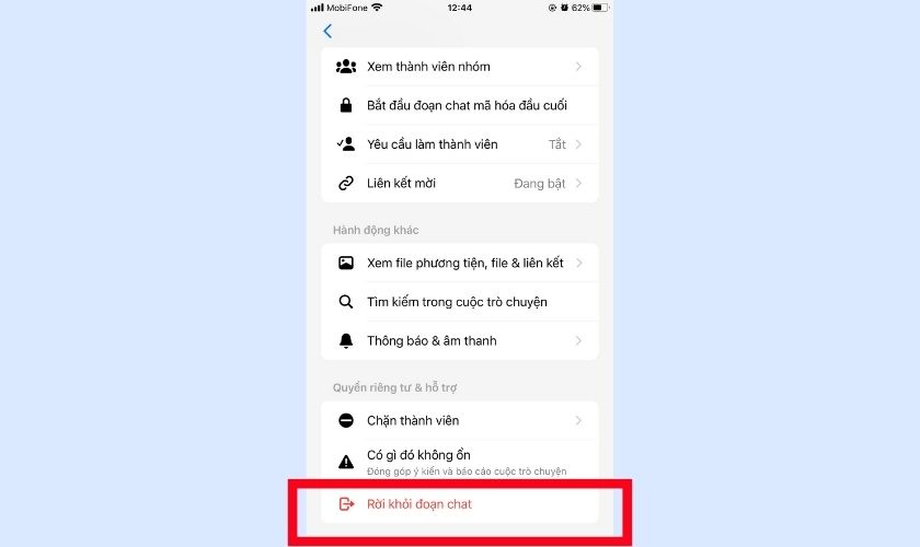 Hướng Dẫn Tạo Nhóm Chat trên Messenger Chi Tiết Nhất 2023 Rời khỏi nhóm chat