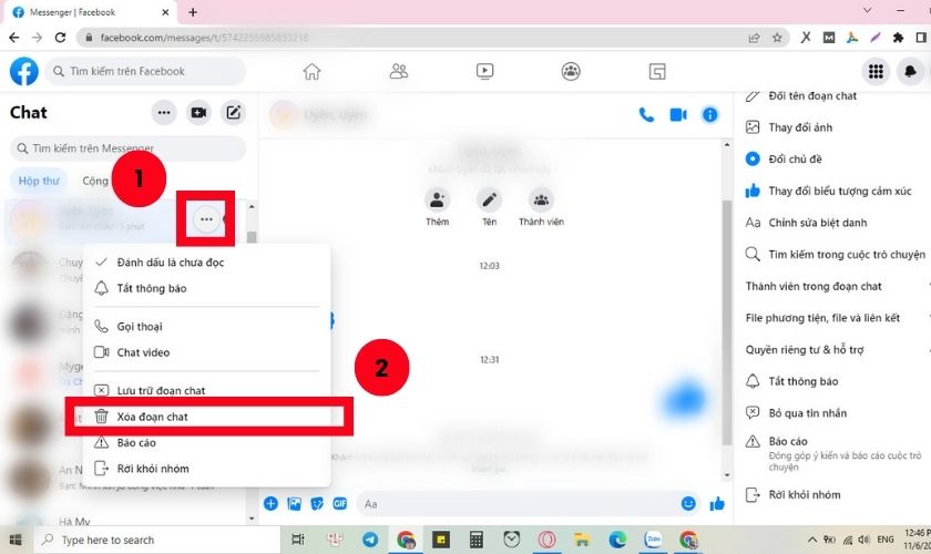Hướng Dẫn Tạo Nhóm Chat trên Messenger Chi Tiết Nhất 2023 Xóa nhóm chat trên máy tính
