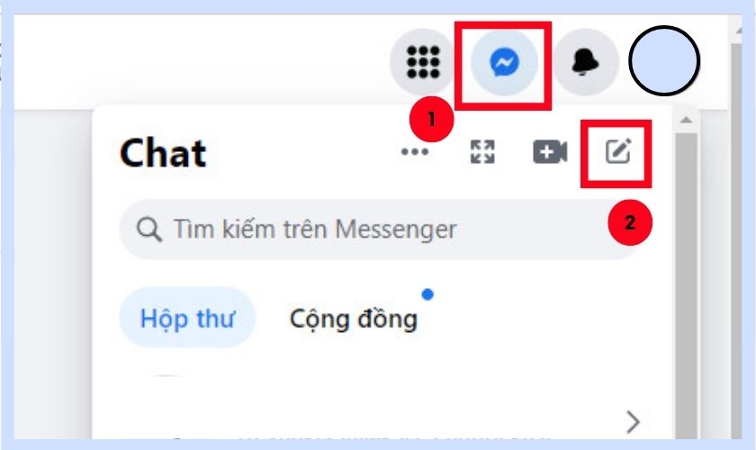 Hướng Dẫn Tạo Nhóm Chat trên Messenger Chi Tiết Nhất 2023 Tạo nhóm chat trên máy tính - Bước 2