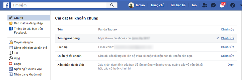 Cách đổi tên, chỉnh sửa tên người dùng trên Facebook