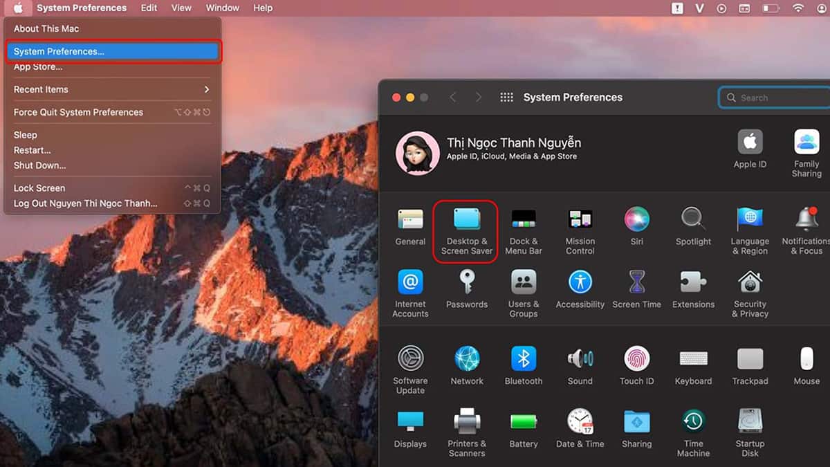 Desktop & Screen Saver Macbook