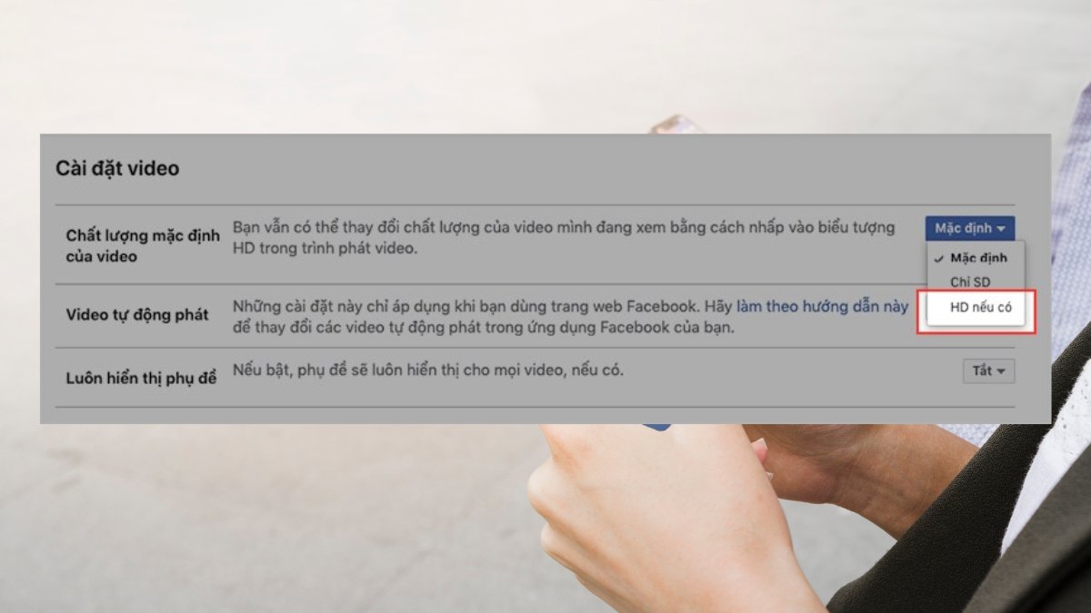 Cài đặt đăng story không bị mờ trên máy tính