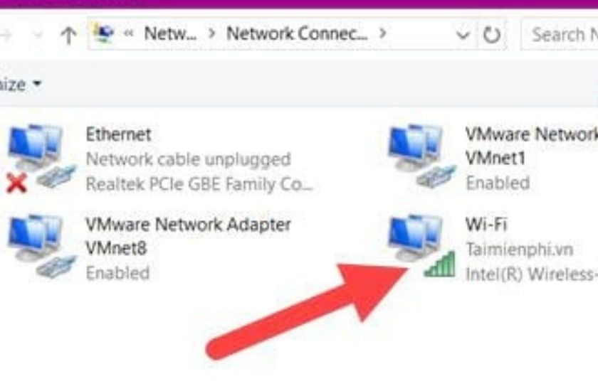 WiFi Status trên Windows 10