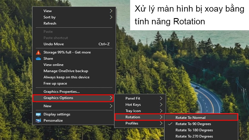 Sửa lỗi xoay màn hình bằng tính năng Rotation