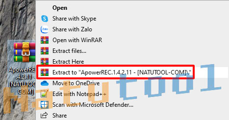Giải nén ApowerREC