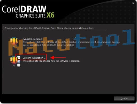 Tùy chỉnh cài đặt Corel X6