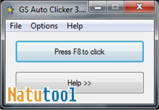 Alt text: Giao diện phần mềm Auto Click GS trên máy tính.