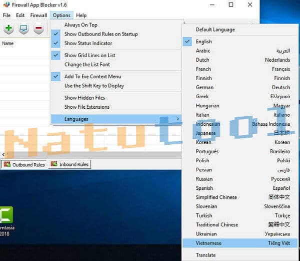 Chuyển đổi ngôn ngữ sang tiếng Việt