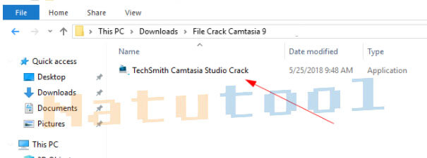 Sao chép file kích hoạt Camtasia Studio 9 trên Windows 10 64-bit