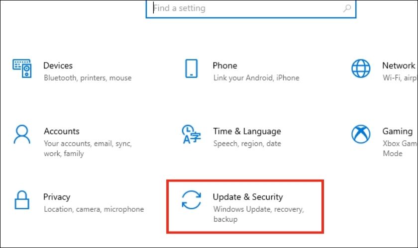 Update hệ điều hành Windows để khắc phục card đồ họa lỗi