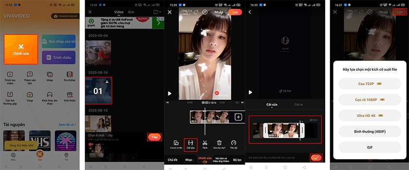 Cắt video trên điện thoại bằng ứng dụng VivaVideo