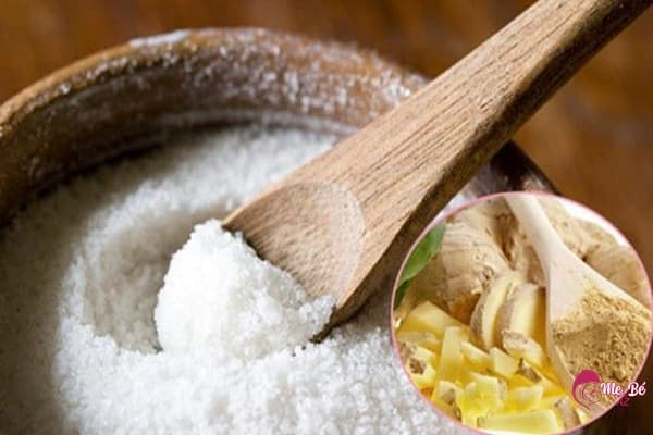 Làm săn chắc da bụng sau khi sinh bằng muối và gừng