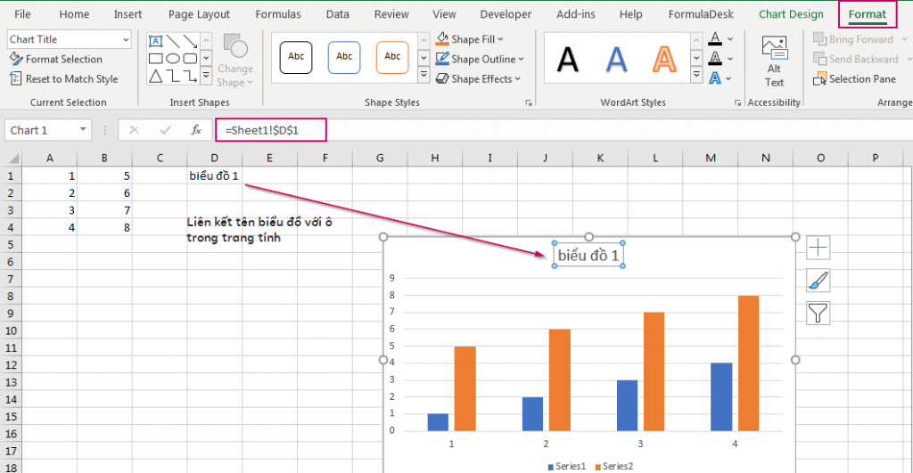 Hướng Dẫn Thêm, Xóa và Định Dạng Tiêu Đề Biểu Đồ (Chart Title) trong Excel