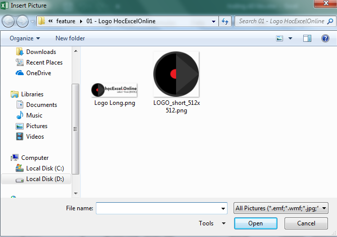 File selection dialog box showing watermark images to choose from