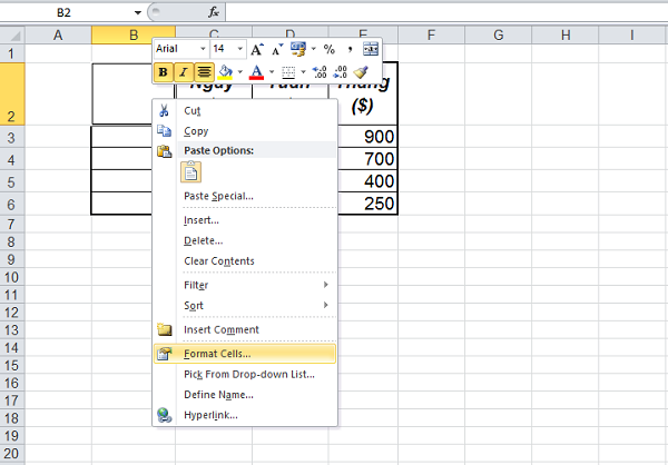 Cách Chia Ô Excel Thành 2 Ô Tam Giác