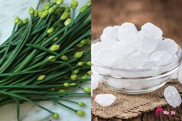 Chữa ho bằng lá hẹ và đường phèn