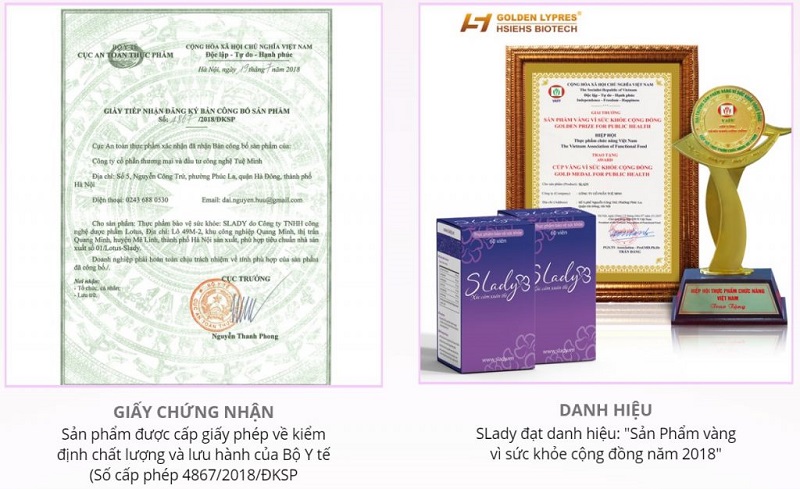 Chứng nhận Slady