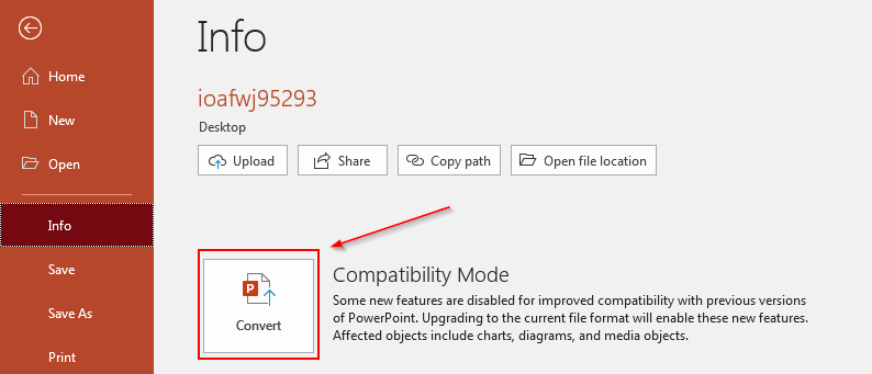 Chuyển đổi file PowerPoint