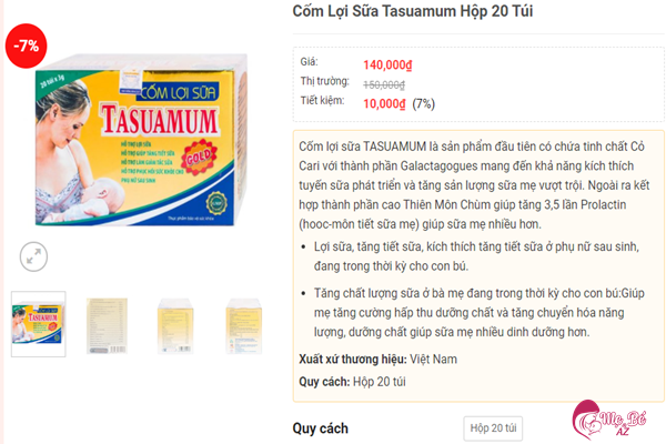 Cốm lợi sữa Tasuamum Gold: Có tốt như lời đồn?