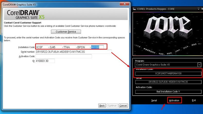Kích hoạt Corel X5