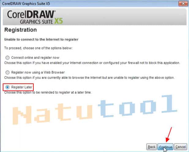 Đăng ký sau Corel X5