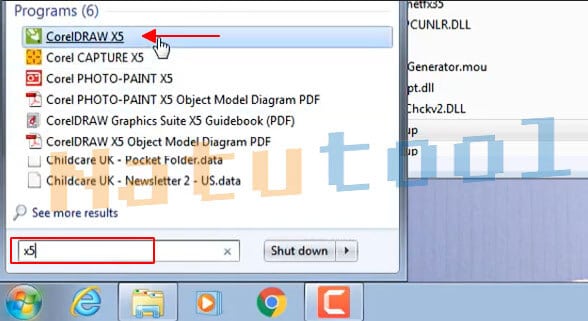 Mở CorelDRAW X5