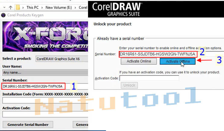 Kích hoạt offline Corel X6
