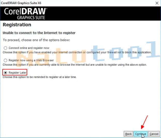 Đăng ký sau Corel X6