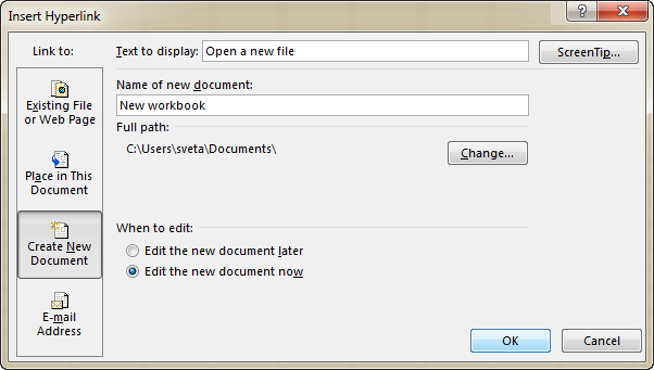 Tạo bảng tính mới