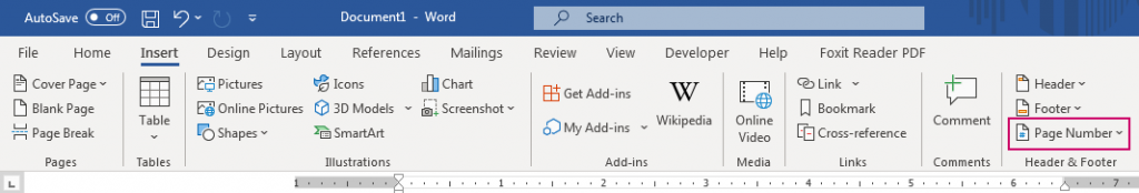 Vị trí đánh số trang