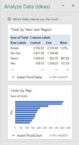 Gợi ý biểu đồ phân tích dữ liệu