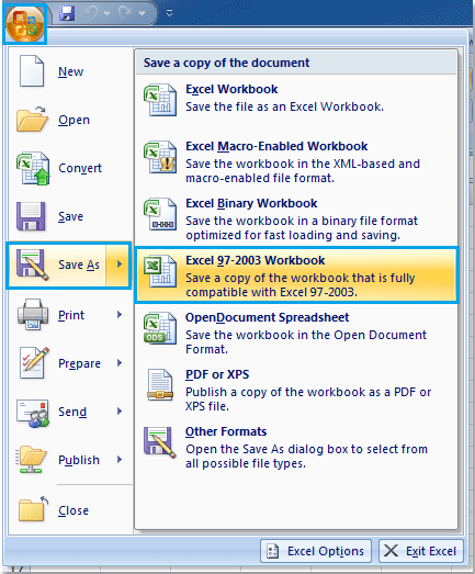 Chuyển đổi file Excel từ xlsx sang xls: Hướng dẫn chi tiết Lưu file Excel dưới dạng xls trong Excel 2007