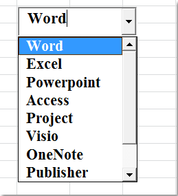 Combo Box sau khi thay đổi font chữ