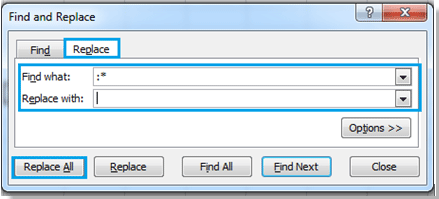Hộp thoại Find and Replace