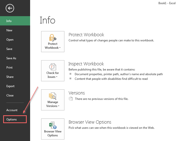 Hướng dẫn Thay Đổi Dấu Ngăn Cách trong Excel Chọn Advanced trong Excel Options