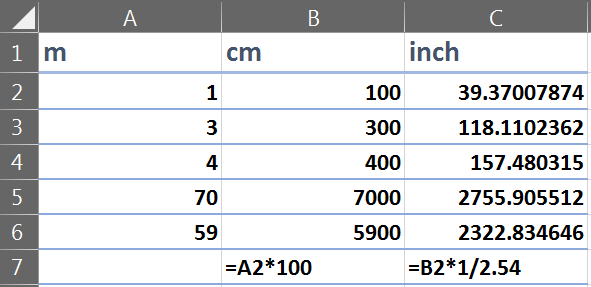 Chuyển đổi đơn vị bằng phép nhân