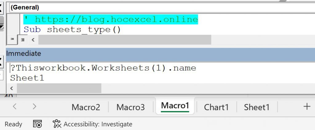 Thứ tự Worksheet