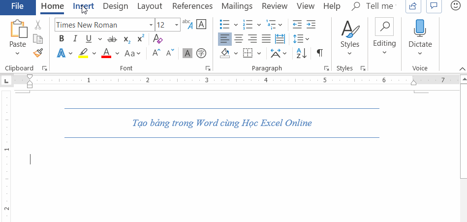 Hướng Dẫn Tạo Bảng Trong Word 2007, 2010, 2013, 2016 Minh họa vẽ bảng