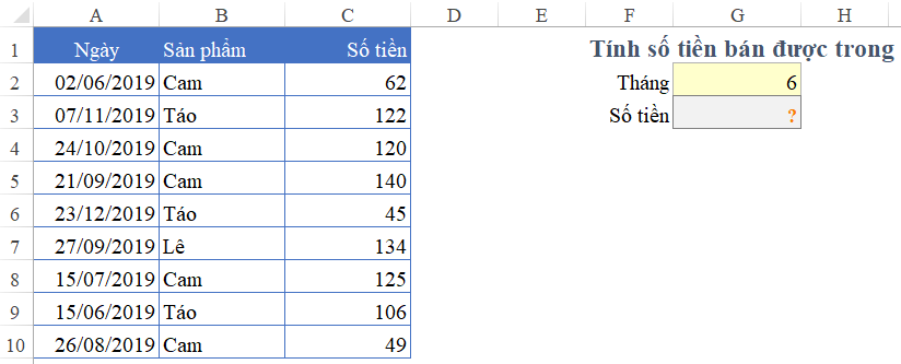 Hàm MONTH trong Excel: Cách Xác Định Tháng Từ Ngày Báo cáo theo tháng