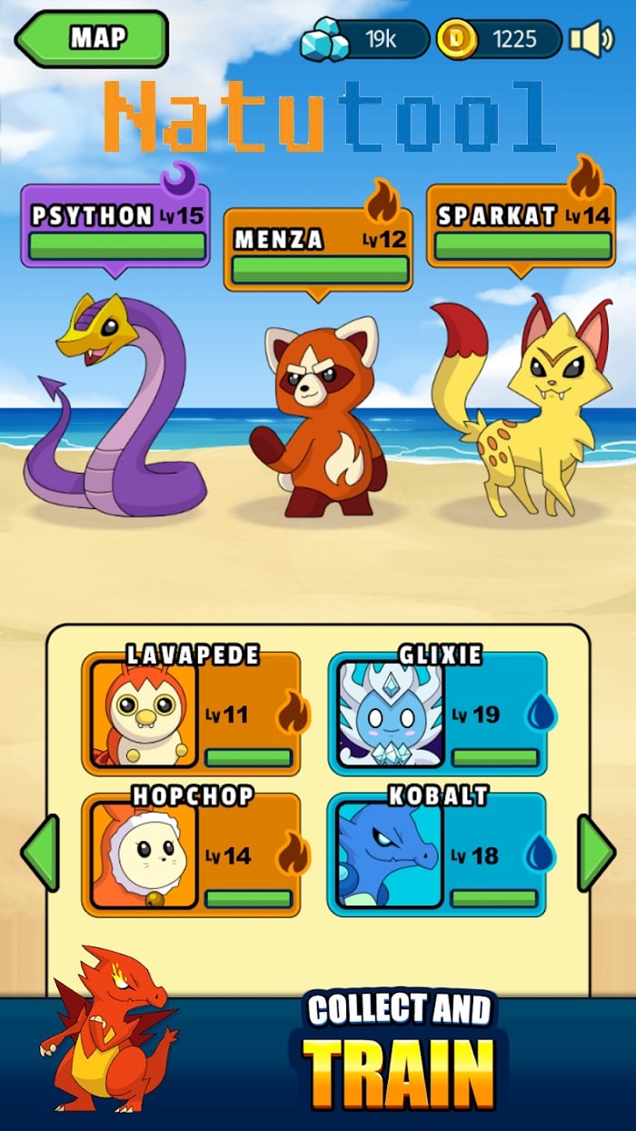 Quái thú trong Dynamons World đang được tiến hóa