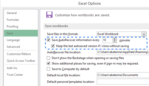 Hướng Dẫn Phục Hồi File Excel Chưa Lưu và Các Phiên Bản Trước Bật AutoSave và AutoRecover