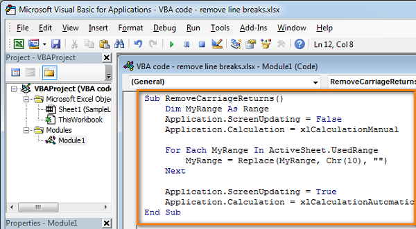 Hướng Dẫn Thêm và Chạy Mã VBA trong Excel Dán mã VBA
