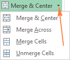 Merge & Center