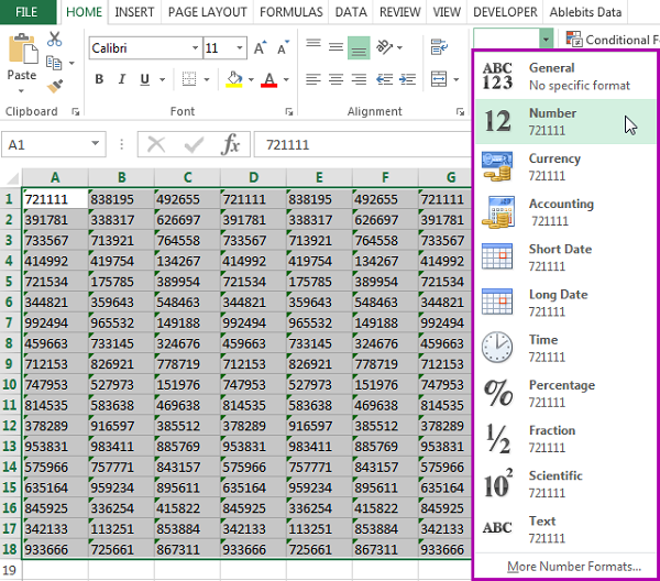 Chuyển Đổi Định Dạng Số Từ Text Sang Number Trong Excel Danh sách định dạng số