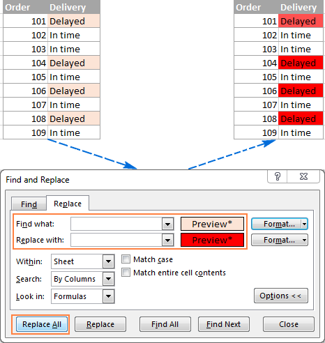 Tìm Kiếm và Thay Thế Dữ Liệu trong Excel: Hướng Dẫn Chi Tiết excel-replace-format