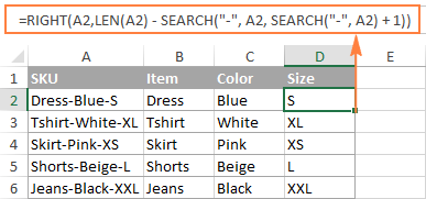 Tách Ô trong Excel bằng Công Thức: Hướng Dẫn Chi Tiết Sử dụng hàm RIGHT để trích xuất ký tự sau dấu gạch nối thứ ba