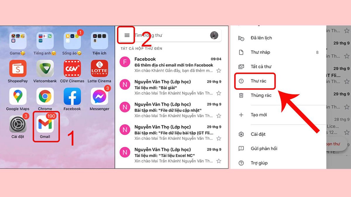 Kiểm tra hộp thư rác