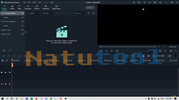 alt text: Giao diện phần mềm Filmora X hiển thị các tính năng chỉnh sửa video.